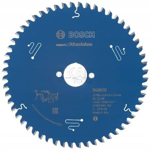 Tarcza tnąca do aluminium 190x20mm 56Z  Bosch EXPERT 2608644102