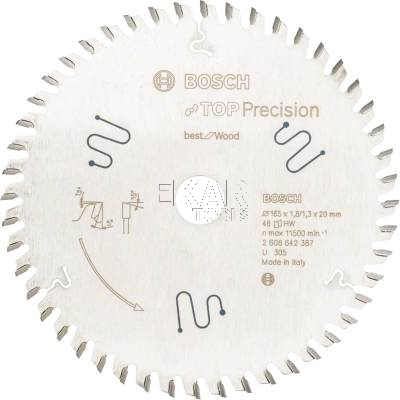 Tarcza pilarska uniwersalna 165x20x1,8mm 56z Multi Material BOSCH 2608642387 - zdjęcie nr 2
