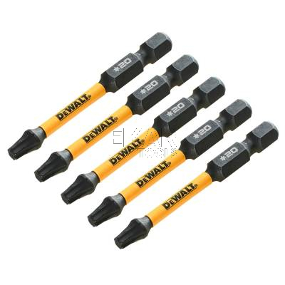 Zestaw 5 bitów udarowych T20 57mm EXTREME DeWalt DT7395T - zdjęcie nr 2