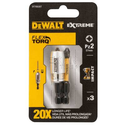 Zestaw 2 bitów udarowych PZ2 57mm + uchwyt magnetyczny DeWalt DT70535T - zdjęcie nr 4