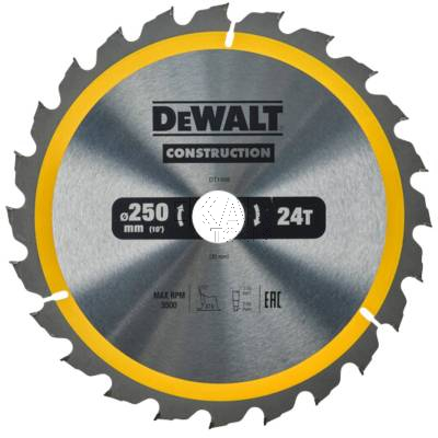 Tarcza pilarska do drewna 250x30x3mm 24z DeWalt DT1956 - zdjęcie nr 2