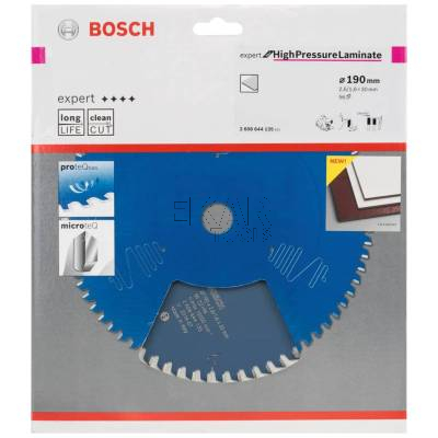 Tarcza pilarska do laminatu 190x30x2,6mm 56z Expert for HPL BOSCH 2608644135 - zdjęcie nr 3