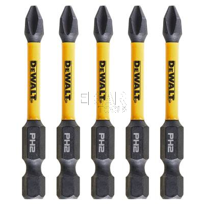 Zestaw 5 bitów udarowych PH2 57mm EXTREME DeWalt DT7998T - zdjęcie nr 2