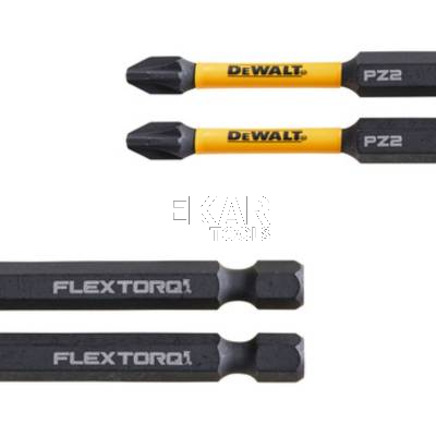 Zestaw 2 bitów udarowych PZ2 89mm FLEXTORQ DeWalt DT70566T - zdjęcie nr 2