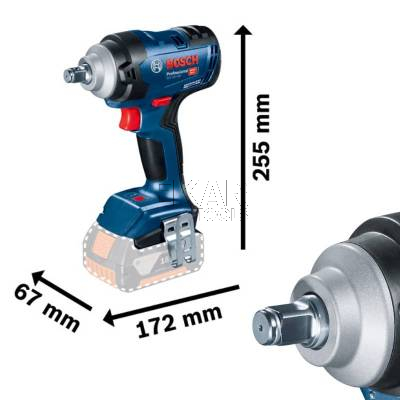 Klucz udarowy BOSCH GDS 18V-400 06019K0021 1/2 400Nm + walizka - zdjęcie nr 2