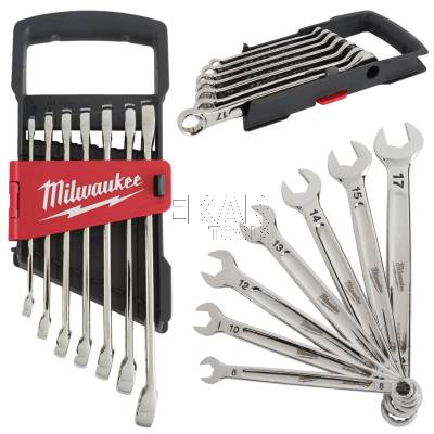 Zestaw 7 kluczy płasko-oczkowych 8-17mm Milwaukee MAXBITE 4932464257