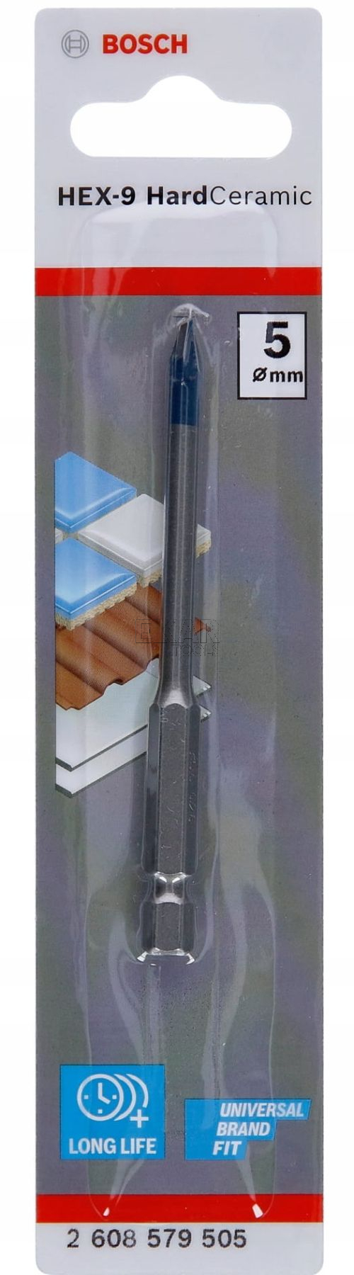 Wiertło Bosch HEX-9 HardCeramic 5x90 mm 1szt 2608579505