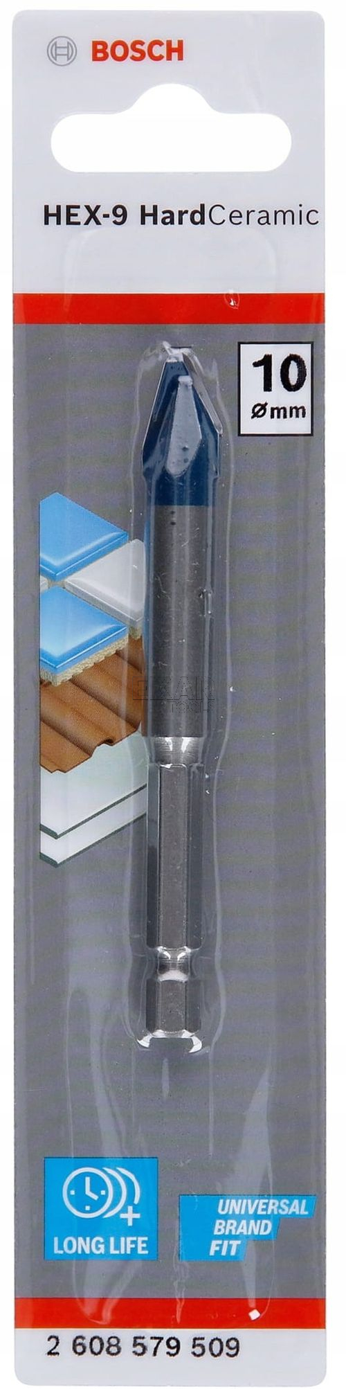 Wiertło 10x90mm HEX-9 HardCeramic 1szt Bosch 2608579509