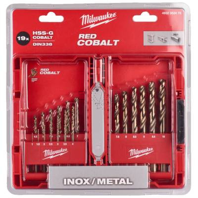 Zestaw 19 wiertła do metalu HSS-G Cobalt 1-10mm Milwaukee 4932352470 wycofane - zdjęcie nr 2
