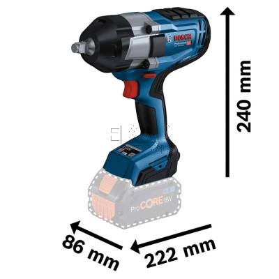 Klucz udarowy BOSCH GDS 18V-1000 06019J8300 1/2 1000Nm - zdjęcie nr 3