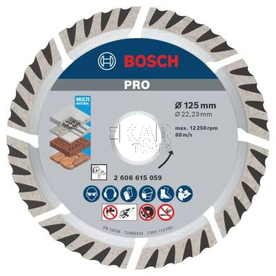 Tarcza diamentowa uniwersalna 125mm PRO Multi Material BOSCH 2608615059