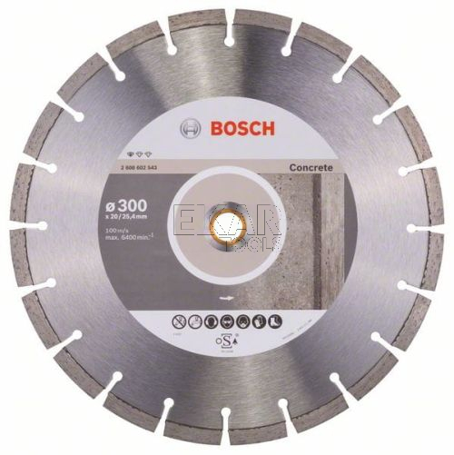 TARCZA DIAMENTOWA 300/25,4/20mm BETON BOSCH 2608602543