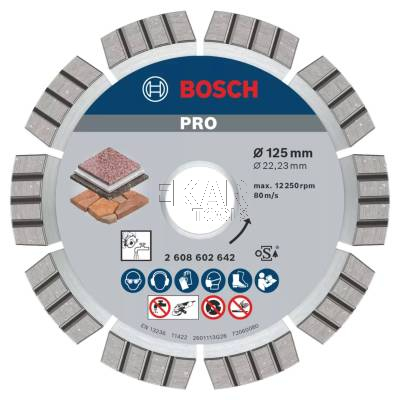 Tarcza diamentowa do kamienia 125mm PRO Stone BOSCH 2608602642