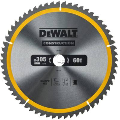 Tarcza pilarska do drewna 305x30x3mm 60z DeWalt DT1960 - zdjęcie nr 2