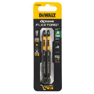 Zestaw 2 bitów udarowych T20 89mm FLEXTORQ DeWalt DT70568T - zdjęcie nr 4