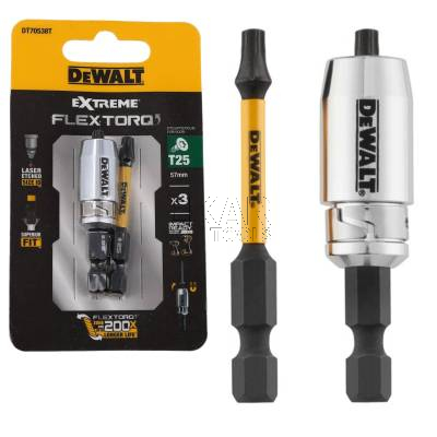 Zestaw 2 bitów udarowych T25 57mm + uchwyt magnetyczny DeWalt DT70538T