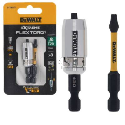 Zestaw 2 bitów udarowych T20 57mm + uchwyt magnetyczny DeWalt DT70537T