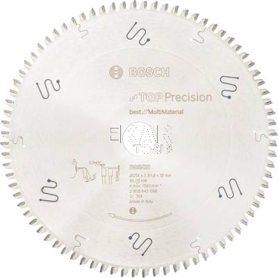 Tarcza pilarska uniwersalna 254x30x2,3mm 80z Multi Material BOSCH 2608642098 - zdjęcie nr 2