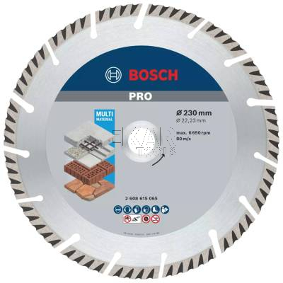 Tarcza diamentowa uniwersalna 230mm PRO Multi Material BOSCH 2608615065