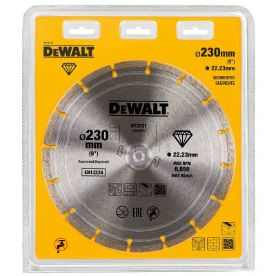 Tarcza diamentowa do betonu, cegieł, płyt 230mm segmentowa DeWalt DT3731 - zdjęcie nr 3