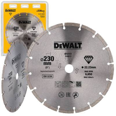 Tarcza diamentowa do betonu, cegieł, płyt 230mm segmentowa DeWalt DT3731