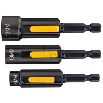 Zestaw 3 udarowych nasadek magnetycznych 8/10/13mm DeWalt DT7460 - zdjęcie nr 2