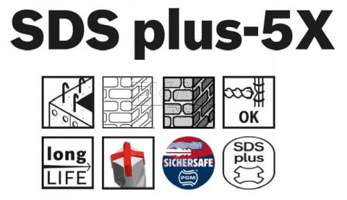 WIERTŁO BOSCH SDS-Plus plus-5X BOSCH 20/150/210mm - zdjęcie nr 2