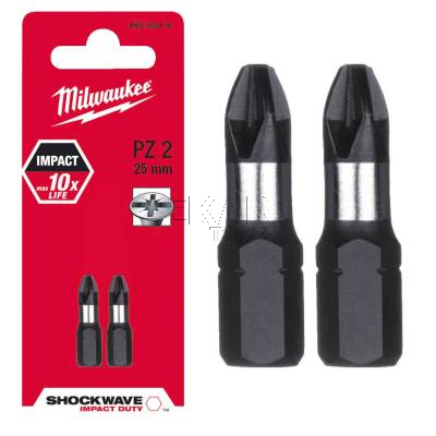 Zestaw 2 bitów udarowych PZ2 25mm Milwaukee 4932352436