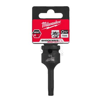 Nasadka udarowa 1/2 z końcówką TX45 SHOCKWAVE Milwaukee 4932478061 - zdjęcie nr 2