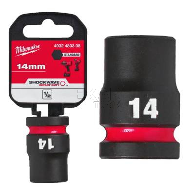 Nasadka udarowa krótka 1/2 14x38mm SHOCKWAVE Milwaukee 4932480308