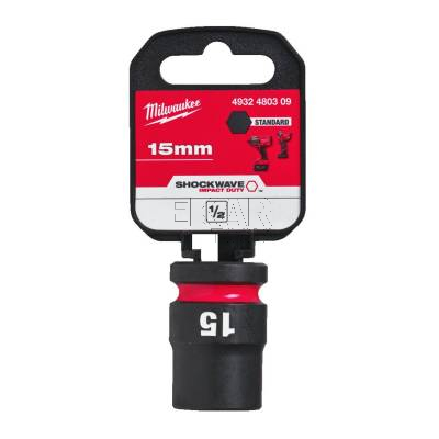 Nasadka udarowa krótka 1/2 15x38mm SHOCKWAVE Milwaukee 4932480309 - zdjęcie nr 3