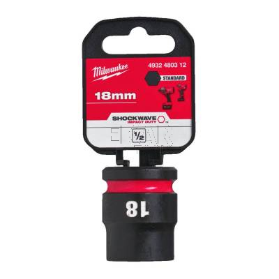 Nasadka udarowa krótka 1/2 18x38mm SHOCKWAVE Milwaukee 4932480312 - zdjęcie nr 3