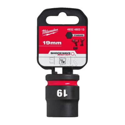Nasadka udarowa krótka 1/2 19x38mm SHOCKWAVE Milwaukee 4932480313 - zdjęcie nr 3