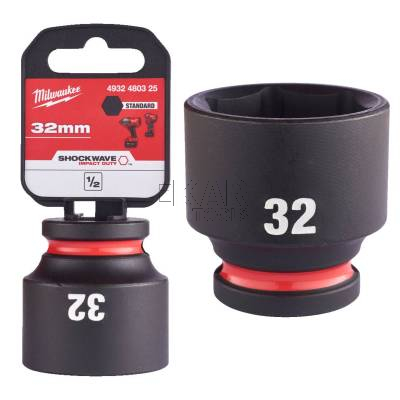 Nasadka udarowa krótka 1/2 32x44mm SHOCKWAVE Milwaukee 4932480325