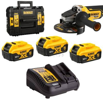 Szlifierka kątowa DeWalt DCG405P3 125mm 18V + 3x5Ah + walizka - zdjęcie nr 3