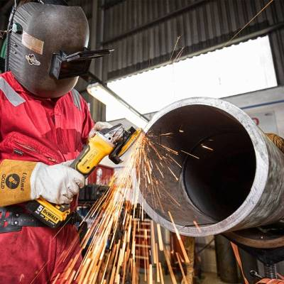 Szlifierka kątowa DeWalt DCG405P3 125mm 18V + 3x5Ah + walizka - zdjęcie nr 4