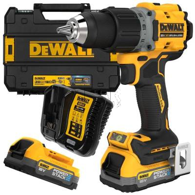 Wiertarko-wkrętarka udarowa DeWalt DCD800E2T 18V 2x2Ah + walizka TSTAK