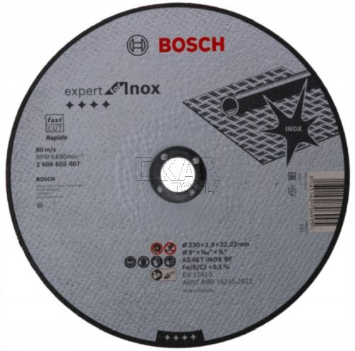 Tarcza korundowa do cięcia BOSCH 230x1,9x22,2 INOX
