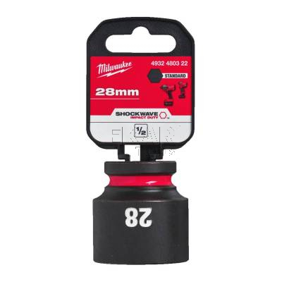 Nasadka udarowa krótka 1/2 28x42mm SHOCKWAVE Milwaukee 4932480322 - zdjęcie nr 3