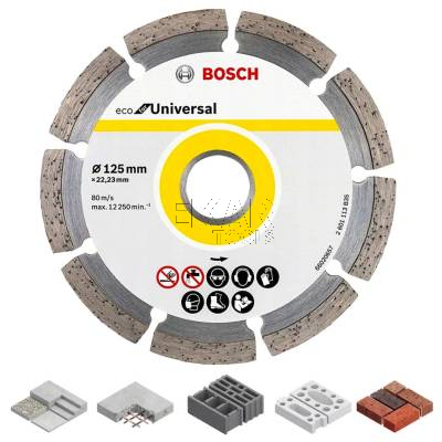 Tarcza diamentowa uniwersalna 125mm Eco for Universal BOSCH 2608615028 - zdjęcie nr 2