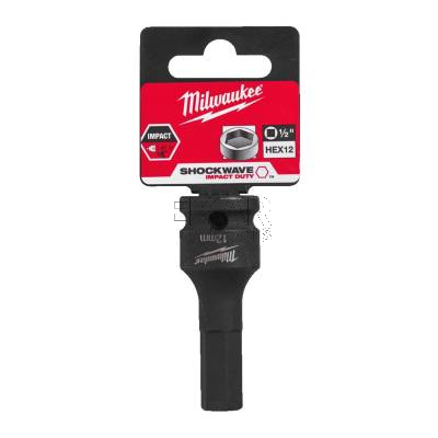 Nasadka udarowa 1/2 z końcówką HEX12 SHOCKWAVE Milwaukee 4932478067 - zdjęcie nr 2