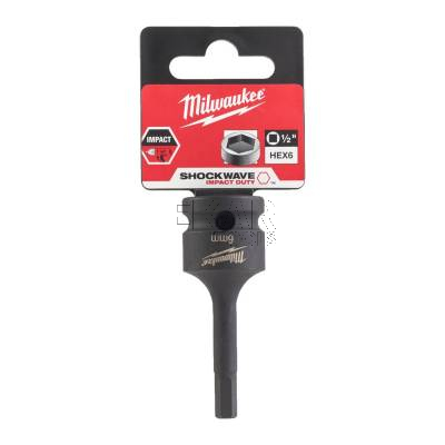 Nasadka udarowa 1/2 z końcówką HEX6 SHOCKWAVE Milwaukee 4932478064 - zdjęcie nr 2