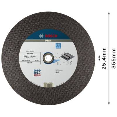 Tarcza korundowa do cięcia metalu 355x3mm 1szt. BOSCH 2608600543 - zdjęcie nr 2