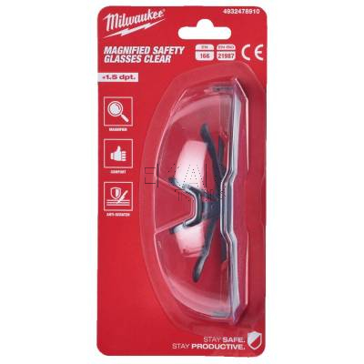 Okulary ochronne z soczewkami powiększającymi +1.5 Milwaukee 4932478910 - zdjęcie nr 3