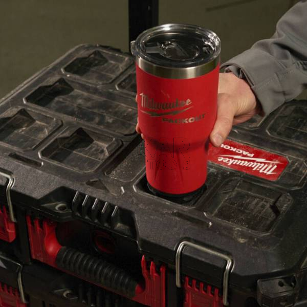 Kubek termiczny czerwony 887ml Milwaukee PACKOUT 4932479075 - zdjęcie nr 3