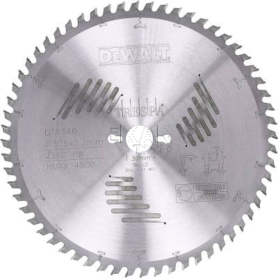 Tarcza pilarska do laminatu 305x30x3,2mm 60z Extreme Workshop DeWalt DT4346 - zdjęcie nr 2