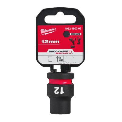 Nasadka udarowa krótka 1/2 12x38mm SHOCKWAVE Milwaukee 4932480306 - zdjęcie nr 3
