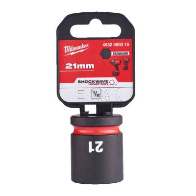 Nasadka udarowa krótka 1/2 21x38mm SHOCKWAVE Milwaukee 4932480315 - zdjęcie nr 3