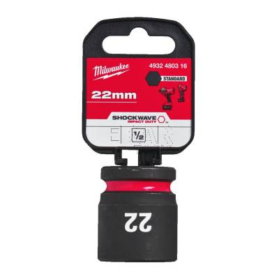 Nasadka udarowa krótka 1/2 22x38mm SHOCKWAVE Milwaukee 4932480316 - zdjęcie nr 3