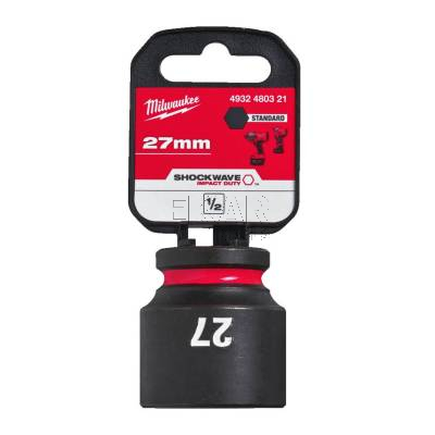 Nasadka udarowa krótka 1/2 27x42mm SHOCKWAVE Milwaukee 4932480321 - zdjęcie nr 3
